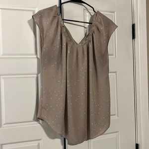 Taupe sleeveless dress shirt